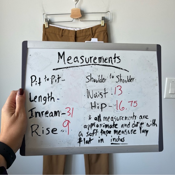 Aritzia Wilfred Tan Midrise Wool Blend Straight Leg Trouser Pants Size 2 - Picture 10 of 10